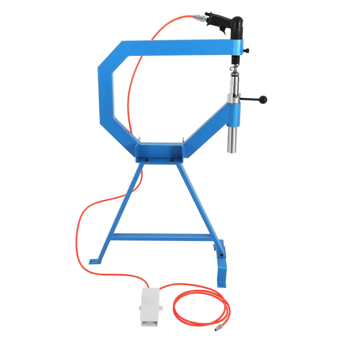 Pneumatic Planishing Hammer with 1" 2" 3" Anvil, Cast-Iron Stand, Pedal A8898