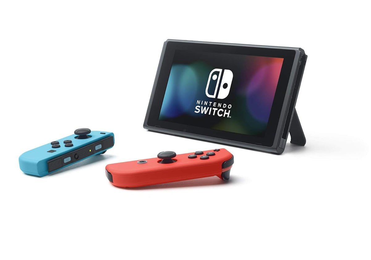 Nintendo Switch OLED Model with Neon Blue and Neon Red Joy-Con and 32GB Micro SD Card Q58377