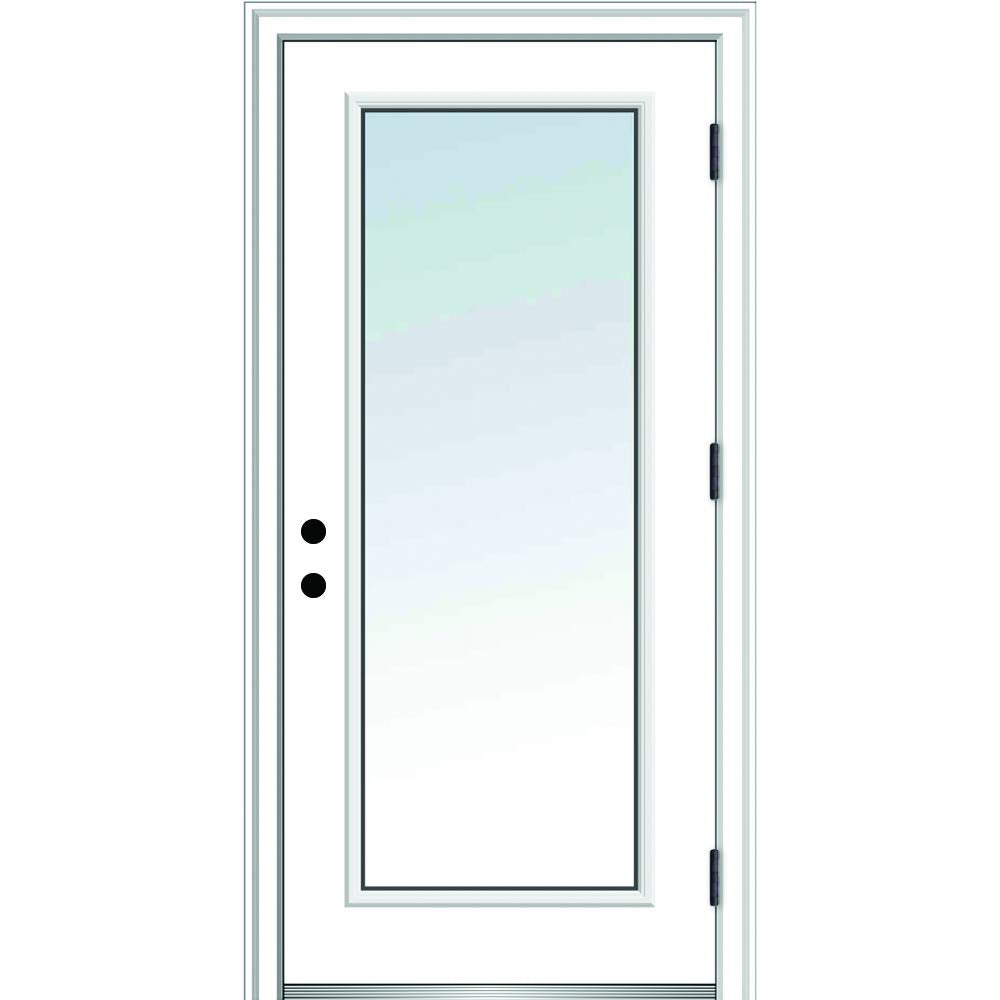 Steel Prehung Door Full Lite Clear Low-E Glass 32"x80" W9783