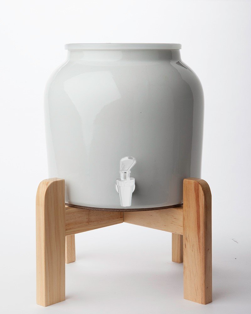 Porcelain 2.5 Gallon Water Dispenser with Counter Stand R65778