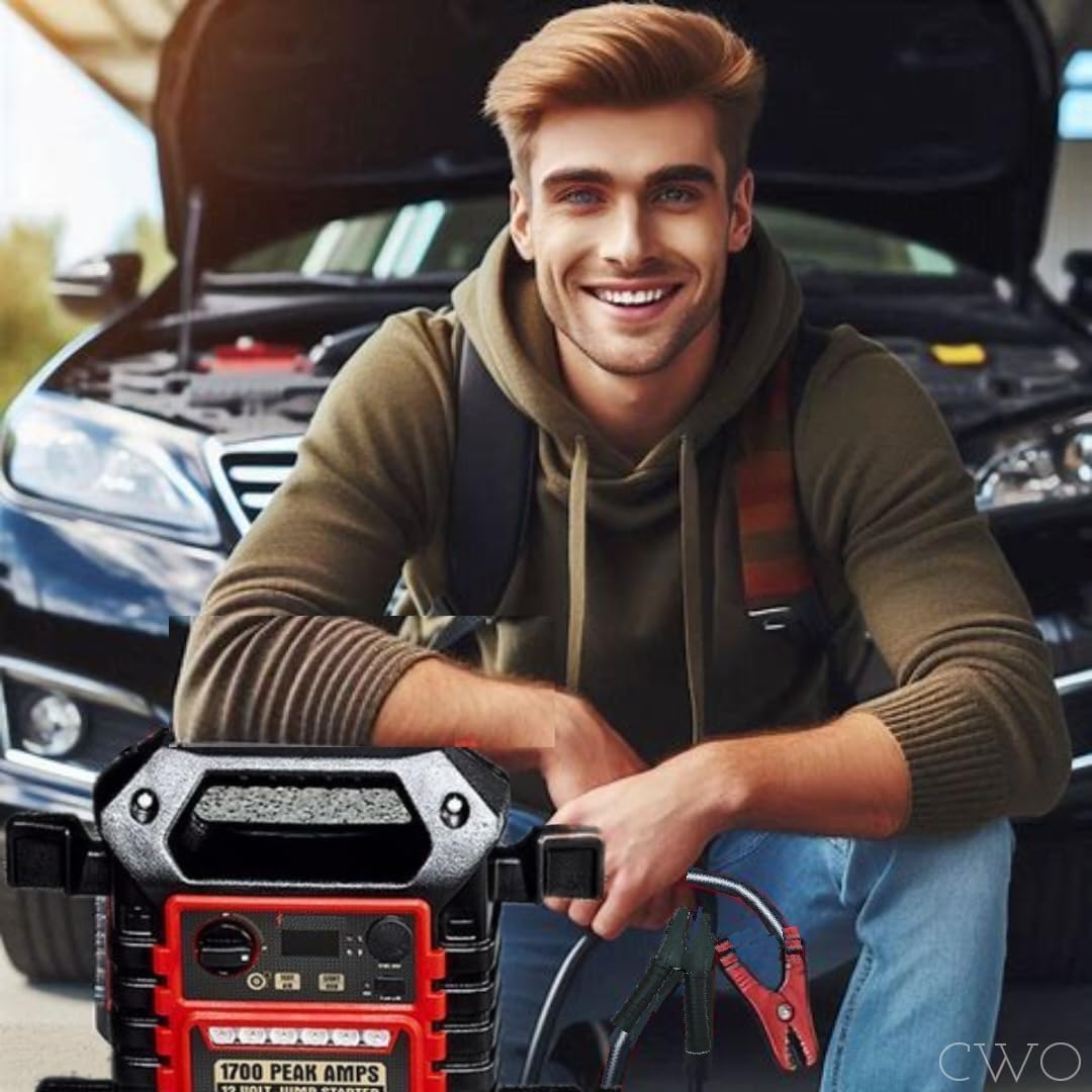 Portable Jump Starter & Power Pack with 150 PSI Air Compressor V589