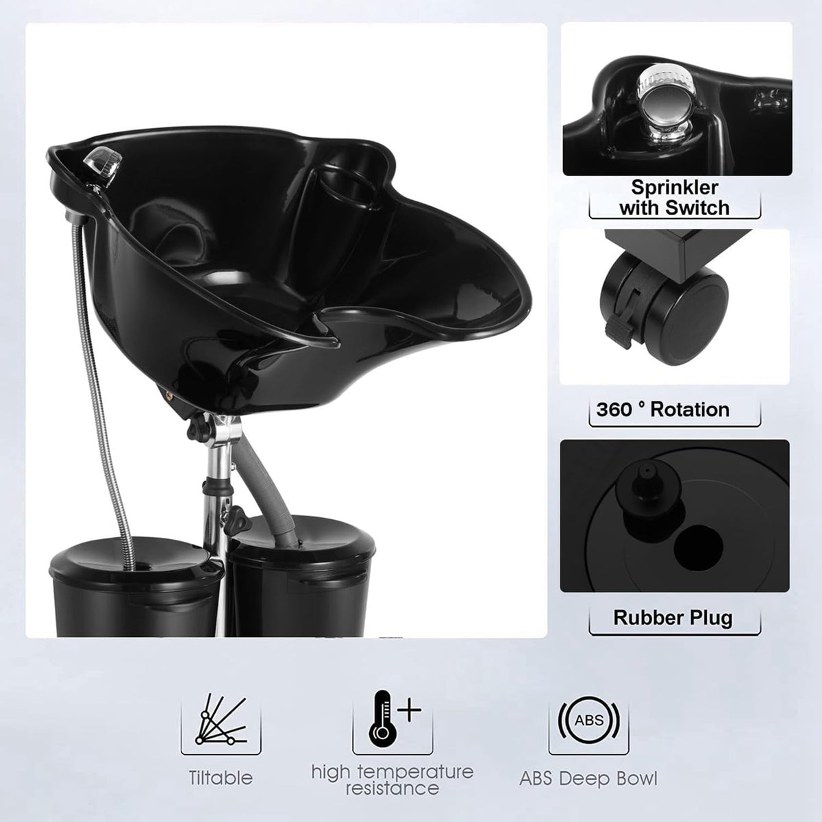 Portable Shampoo Bowl with Electric Pump S808116