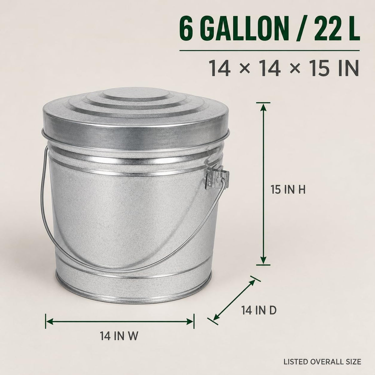 6 Gallon Steel Locking Can with Wire Handle Z872711