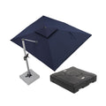 Navy Blue 9' X 12' Patio Cantilever Umbrella with Base Y688