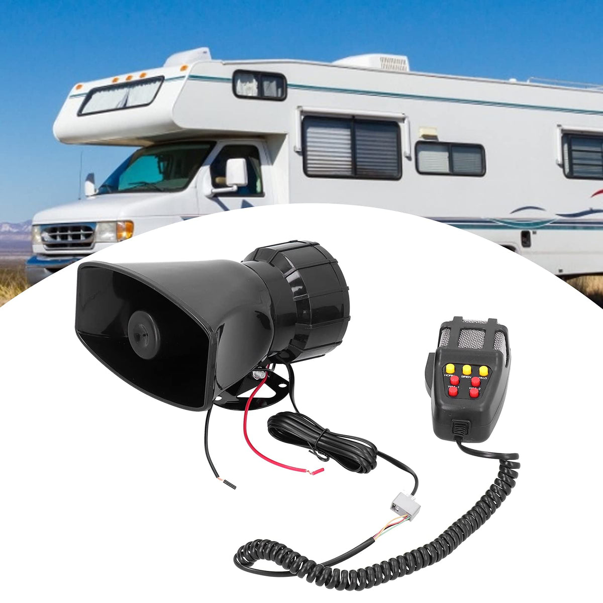 Car Siren Speaker Alarm Horn 7 Tone R75690
