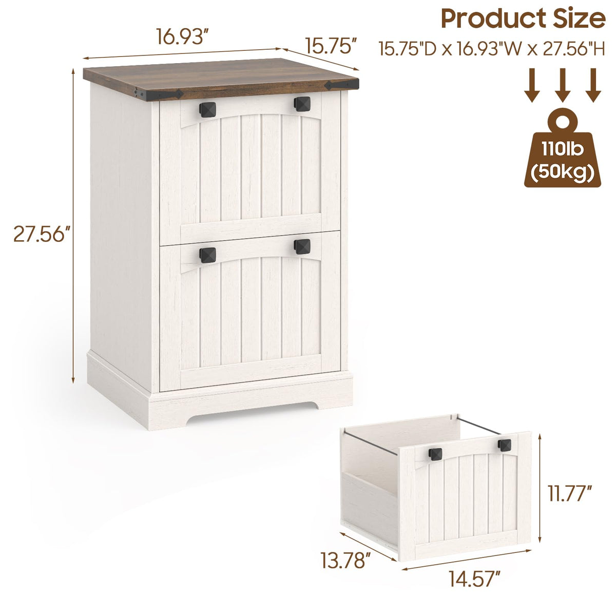 2 Drawer Small File Cabinet W773870