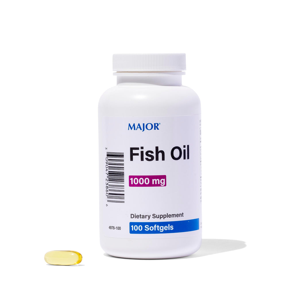Omega-3 Fish Oil Supplement 1000mg 100 Softgels J91049