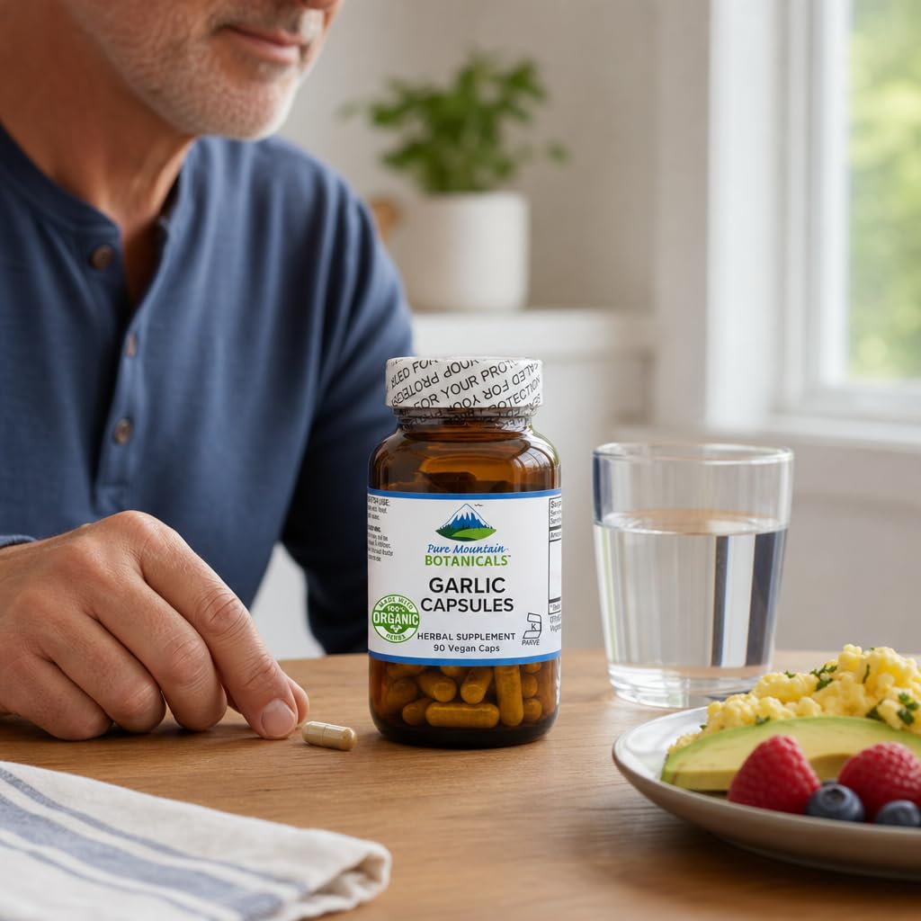Garlic Capsules 500mg 90 Veggie Capsules G60851