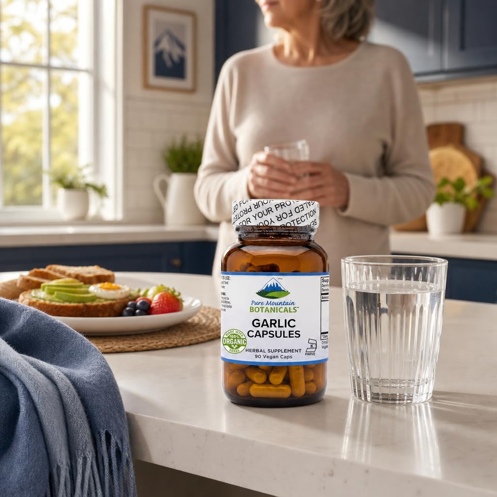 Garlic Capsules 500mg 90 Veggie Capsules G60851