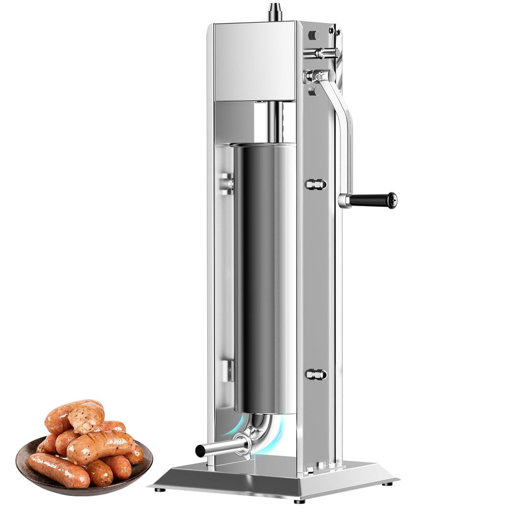 Manual Sausage Stuffer 15 Lb with 4 Stainless Steel Stuffing Tubes H67572
