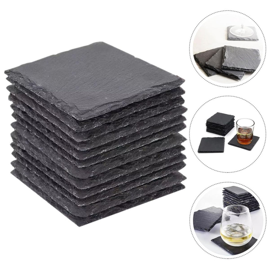 12pcs Natural Stone Drink Coasters I4702