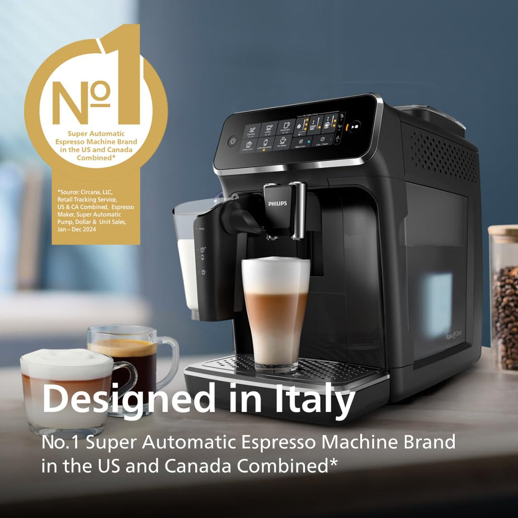 Fully Automatic Espresso Machine with Milk Frother, Black Q40906