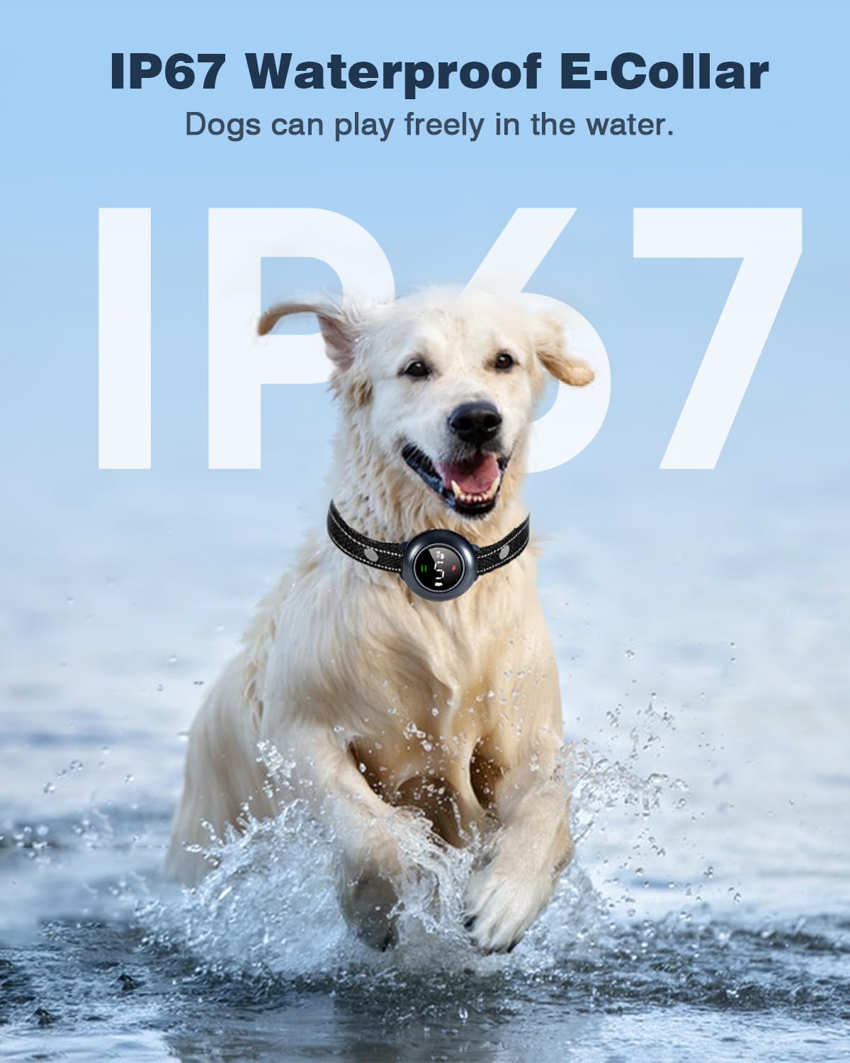 2-in-1 Dog Shock Collar & Dog Bark Collar IP67 Waterproof L375