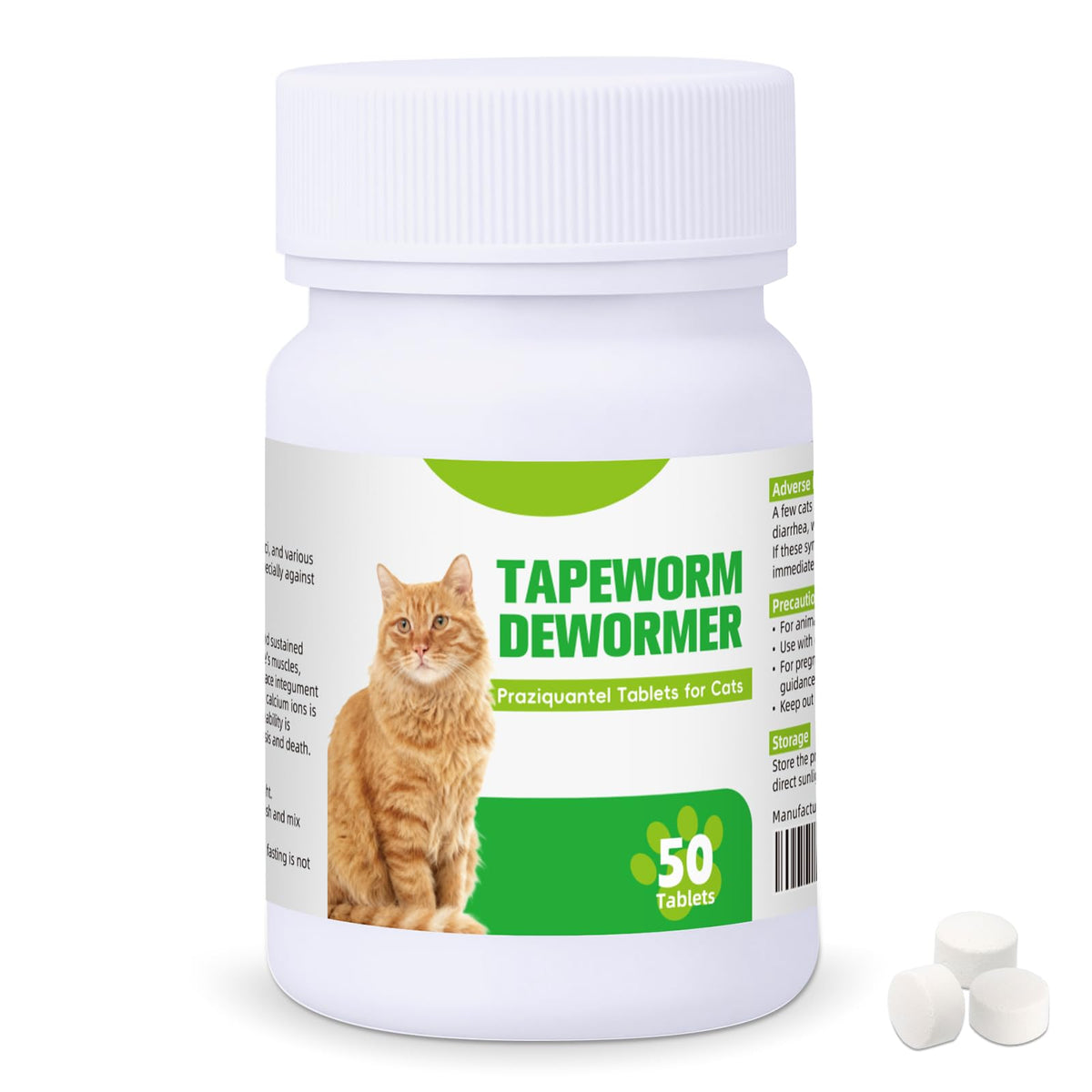 Cat Tapeworm Dewormer Tablets 50 Tablets C261232