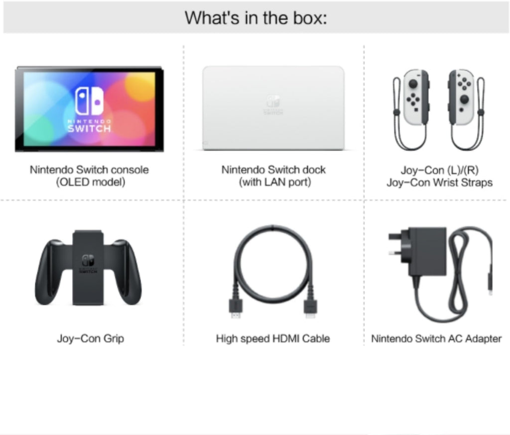 Nintendo Switch OLED Model with Neon Blue and Neon Red Joy-Con and 32GB Micro SD Card Q58377