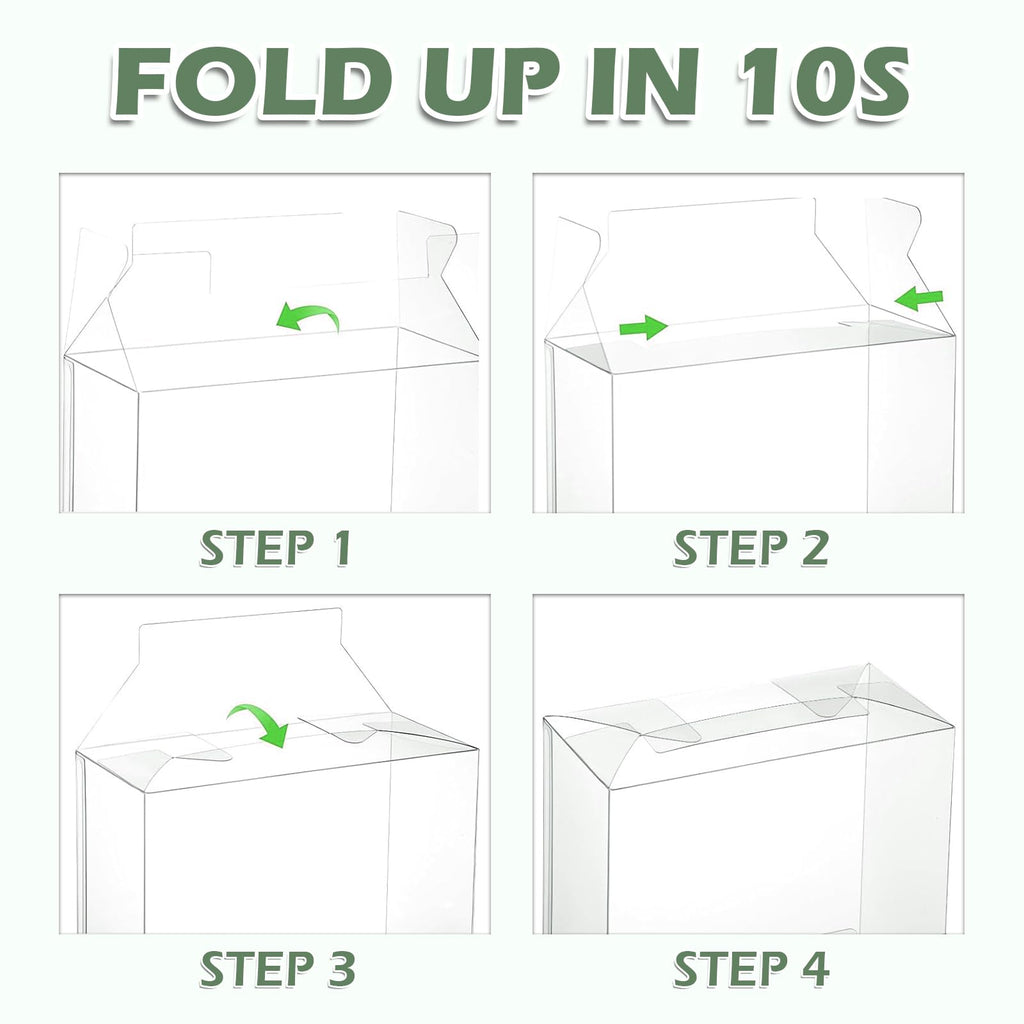 12 Pack Clear PET Plastic Display Storage Case 7.6 x 6.6 x 3.5 Inches U109