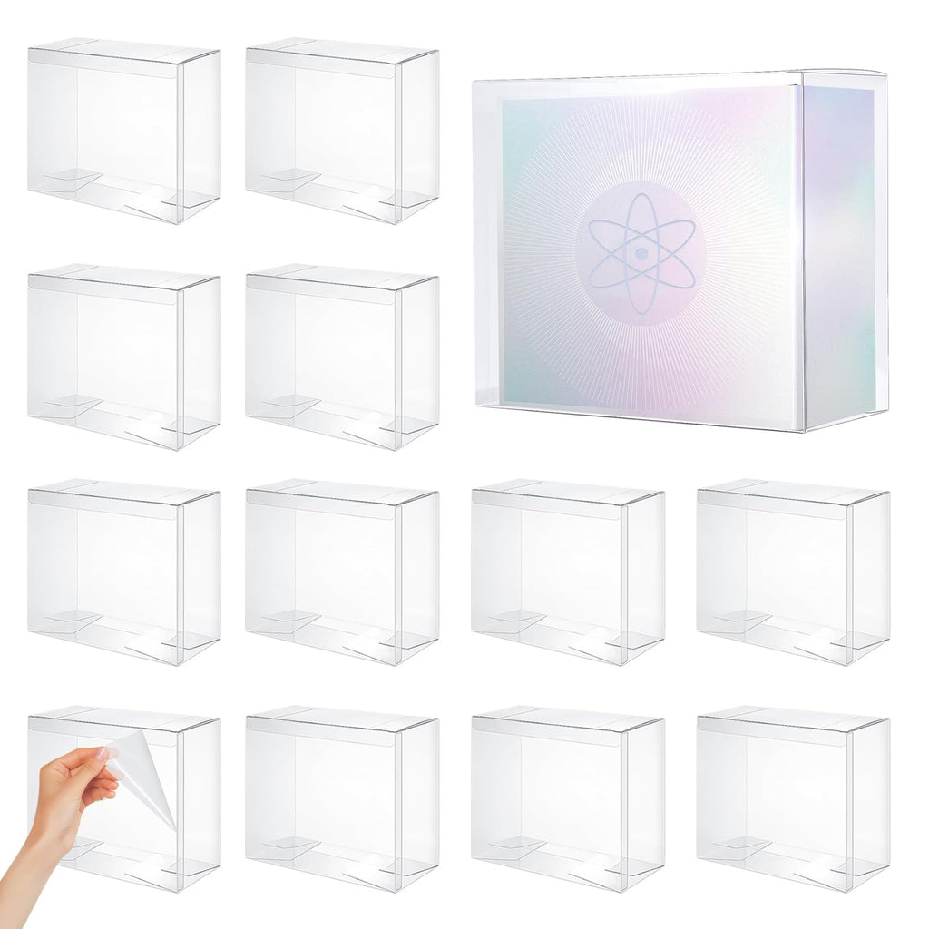 12 Pack Clear PET Plastic Display Storage Case 7.6 x 6.6 x 3.5 Inches U109