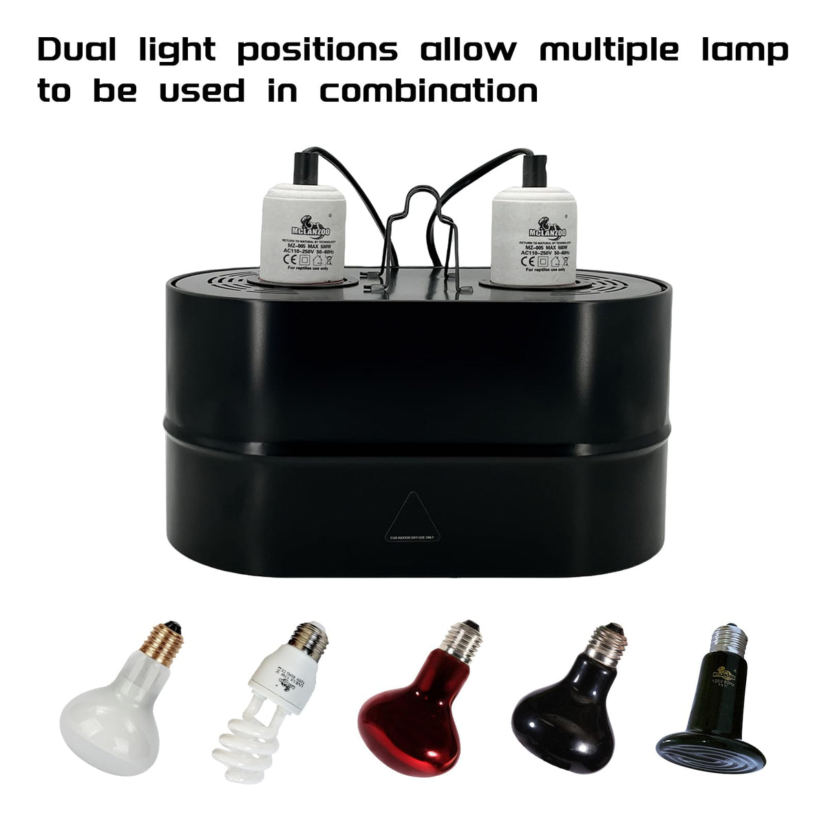 Dual Reptile Light Fixture Deep Dome 150W P82296