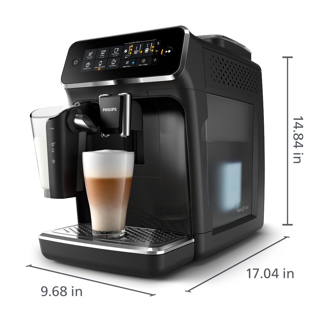 Fully Automatic Espresso Machine with Milk Frother, Black Q40906