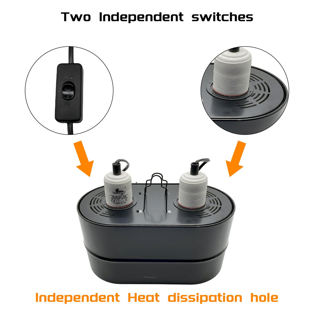 Dual Reptile Light Fixture Deep Dome 150W P82296
