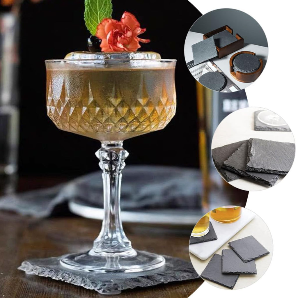 12pcs Natural Stone Drink Coasters I4702