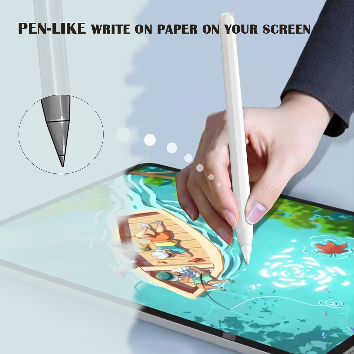 Fine Point Pencil Tips for Apple Pencil 1st 2nd Generation USB-C, White Z16685