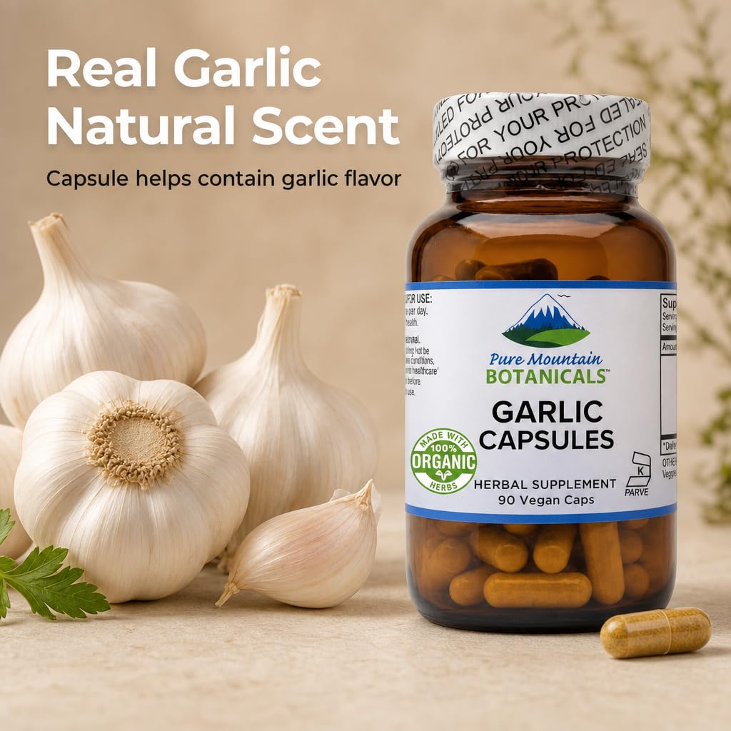 Garlic Capsules 500mg 90 Veggie Capsules G60851