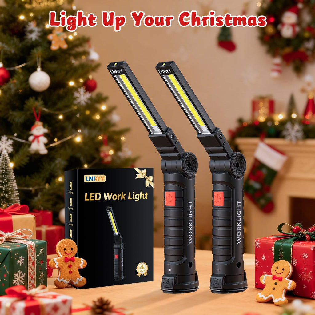 4 Pack Rechargeable Magnetic LED Work Light M121
