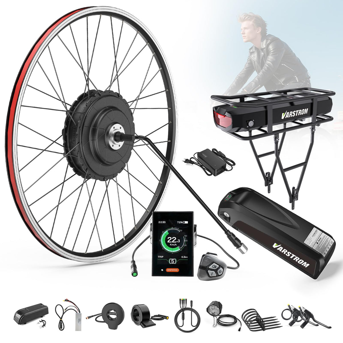 48V 750W Electric Bicycle Conversion Kit Rear Hub Motor Wheel W5127