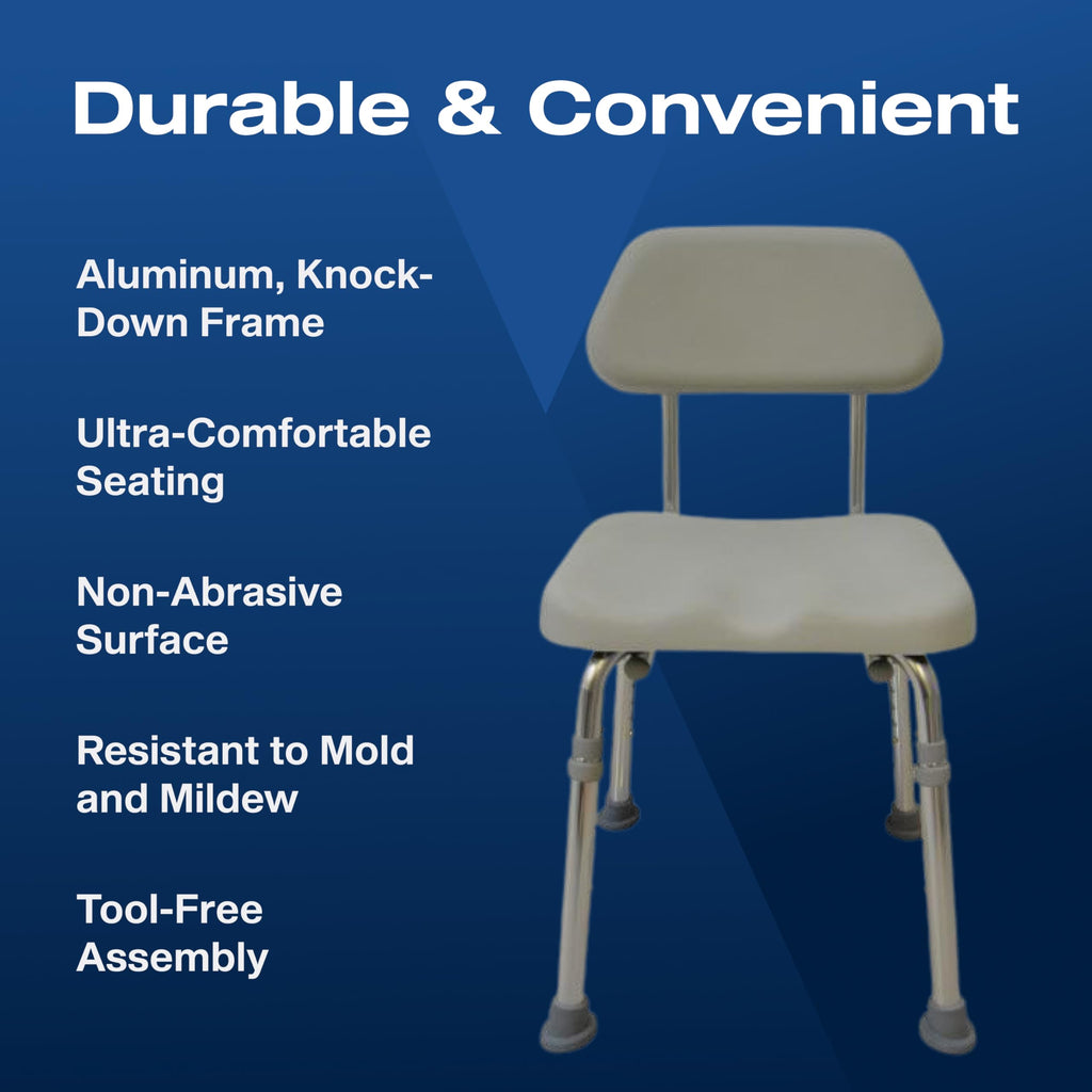 Padded Shower Chair 300 lbs Weight Capacity J730