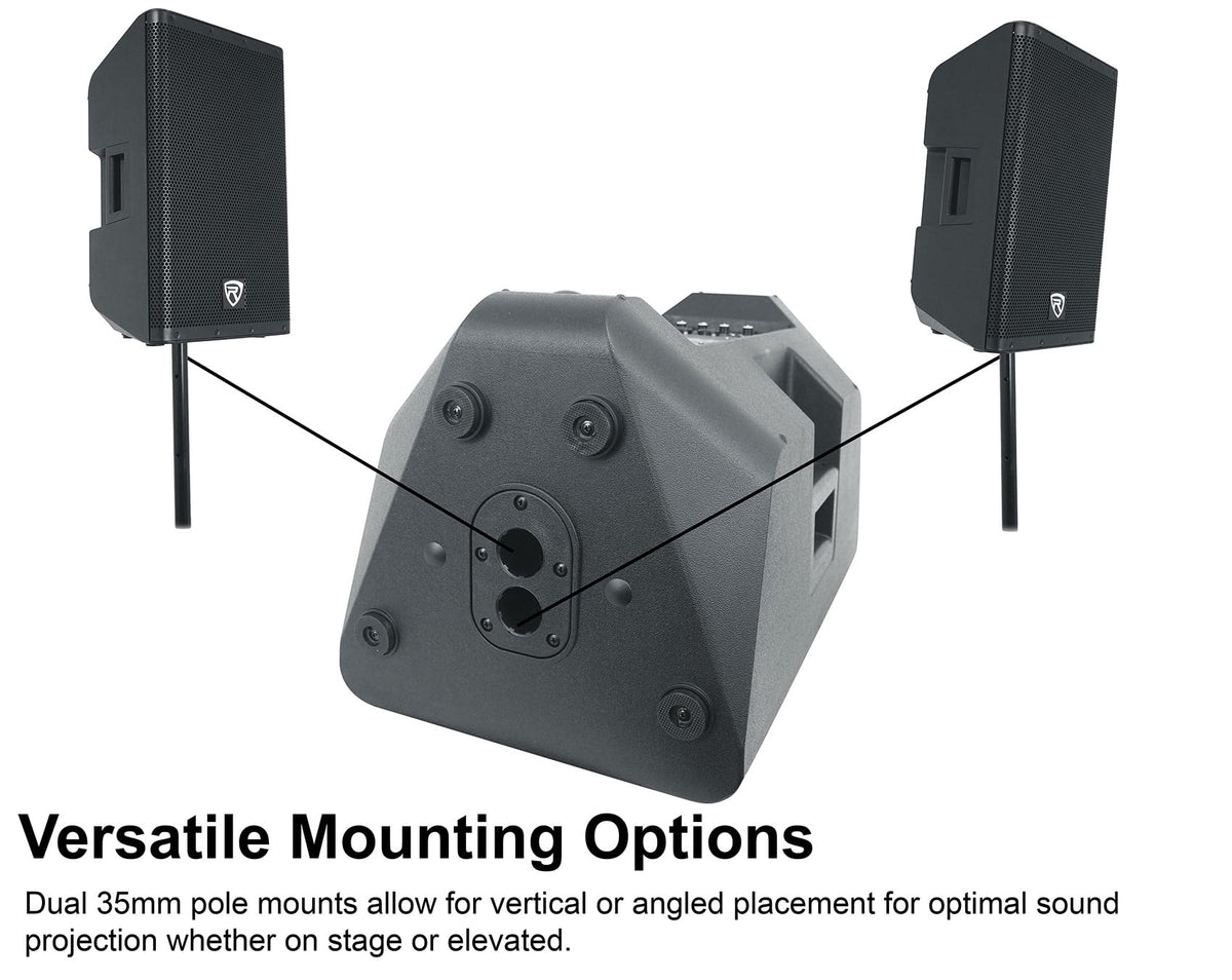 12" Powered DJ PA Speaker Pair with Stands O588