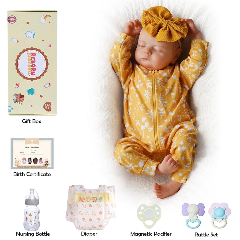 20 Inch Full Vinyl Reborn Baby Dolls Girl F459