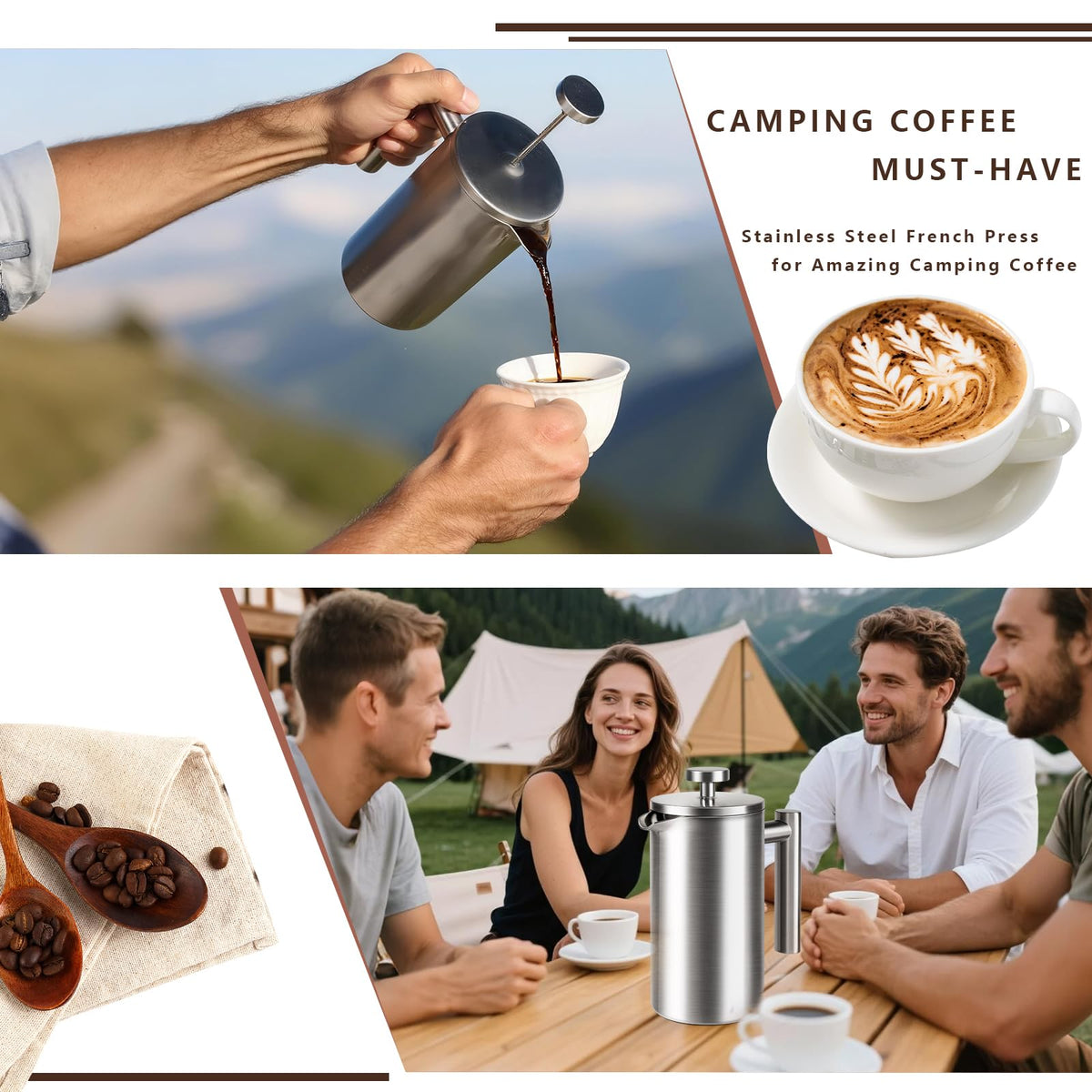 34 oz Stainless Steel French Press L289690