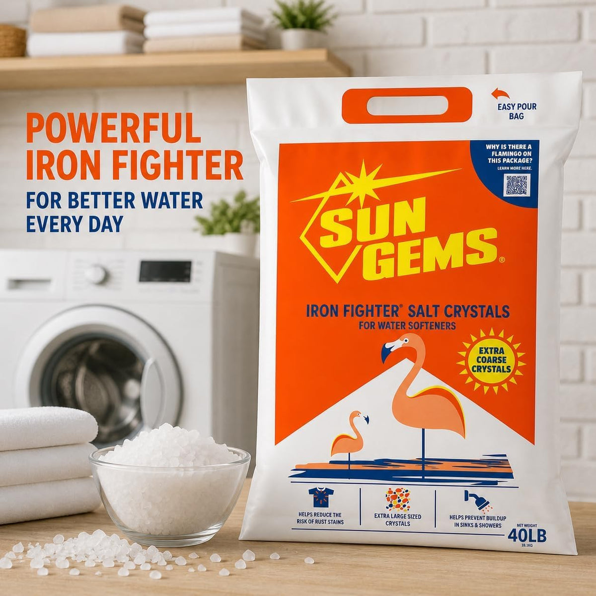 Water Softener Salt Crystals 40 lb 2 Pack G283