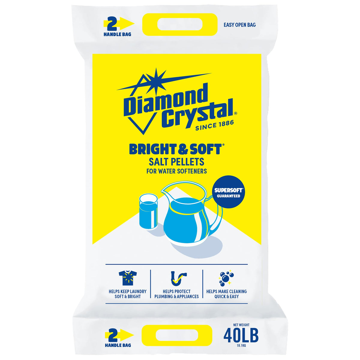 6 Pack Water Softener Salt Pellets, 40 Pounds I433