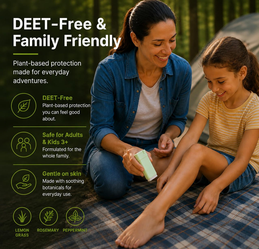 Mosquito Repellent Balm Stick 3-Pack 0.5oz DEET-Free Plant-Based G92497