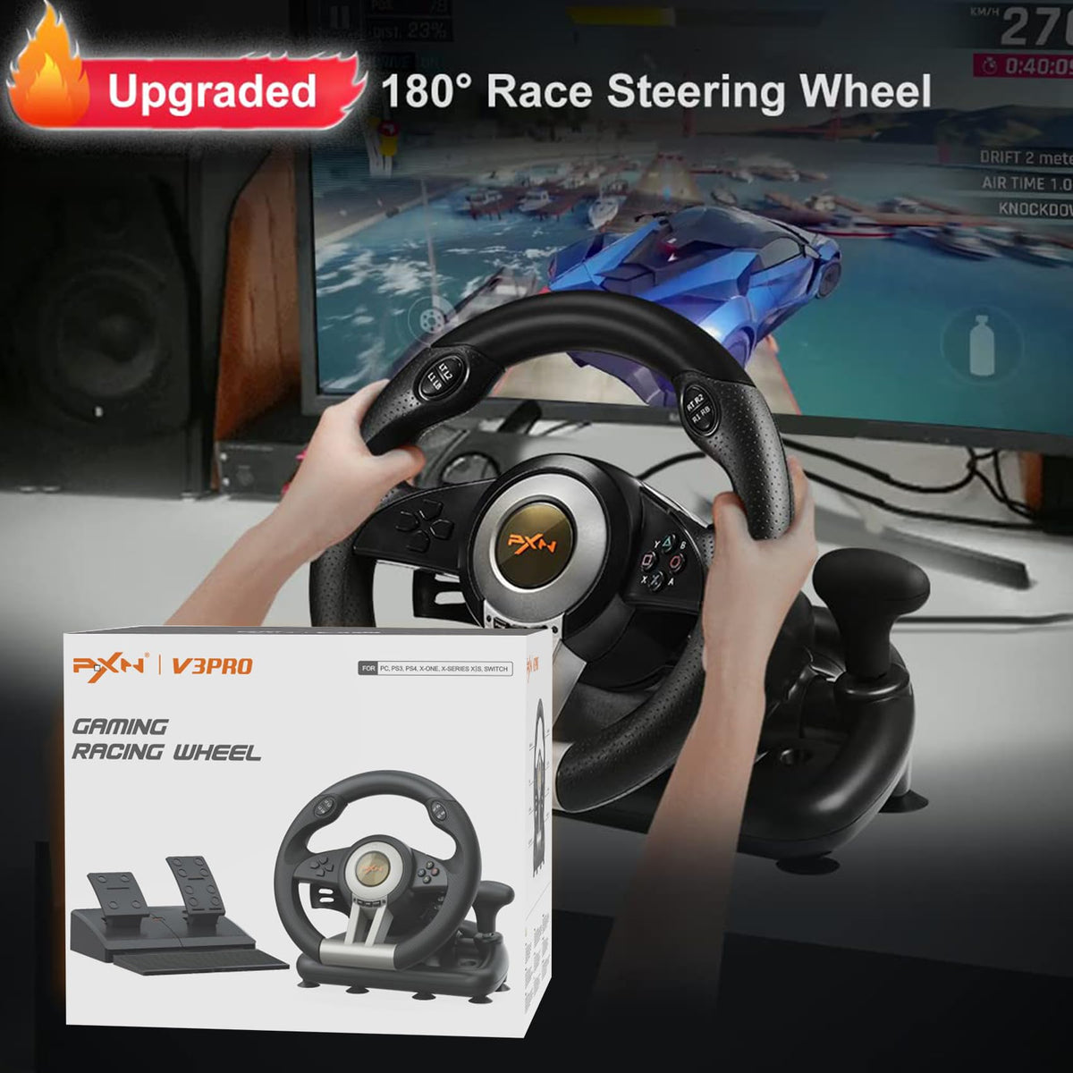 Racing Wheel with Pedals T573338