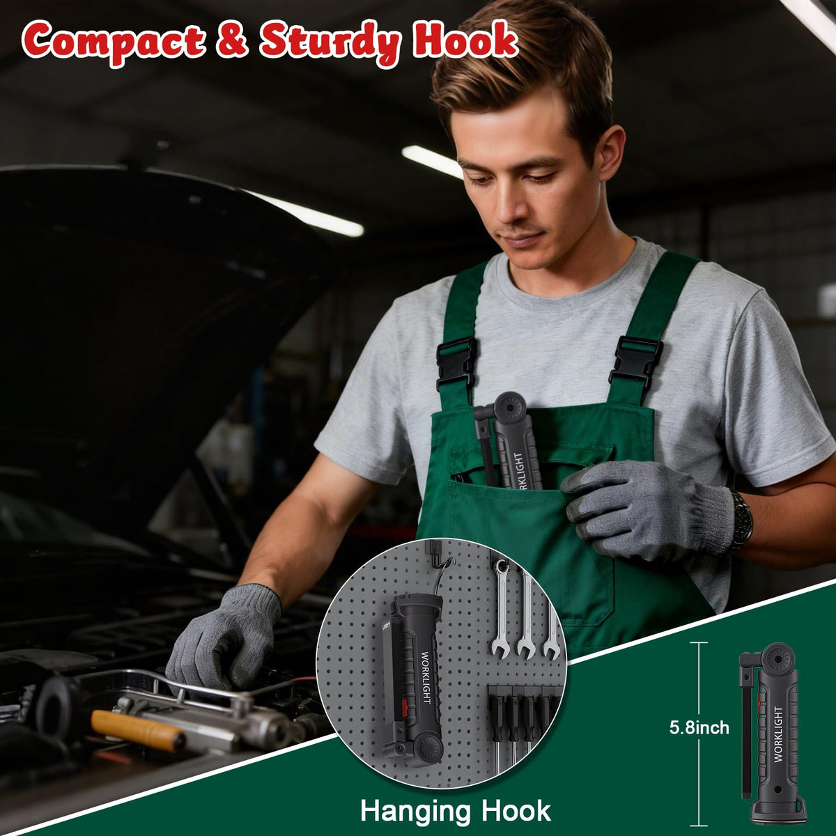 4 Pack Rechargeable Magnetic LED Work Light M121