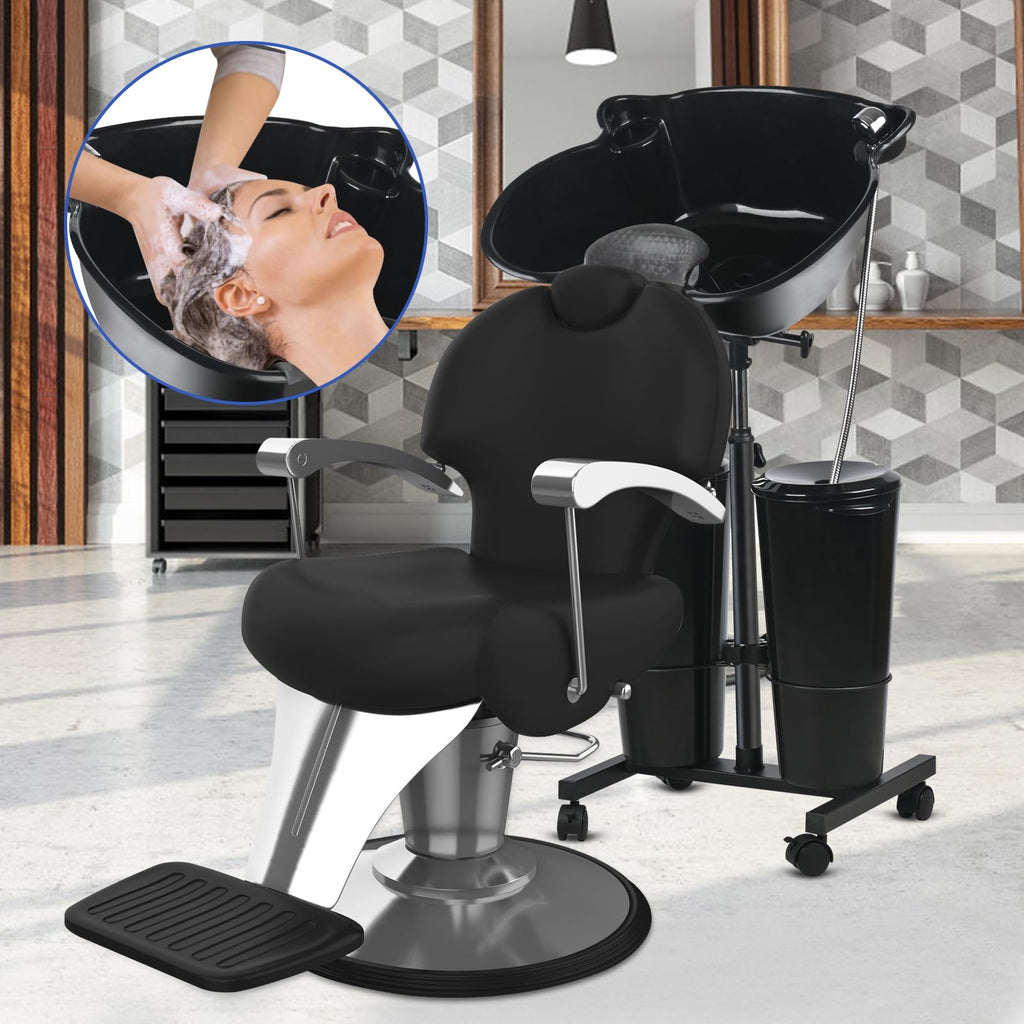 Portable Height Adjustable Shampoo Bowl with Electric Pump U327