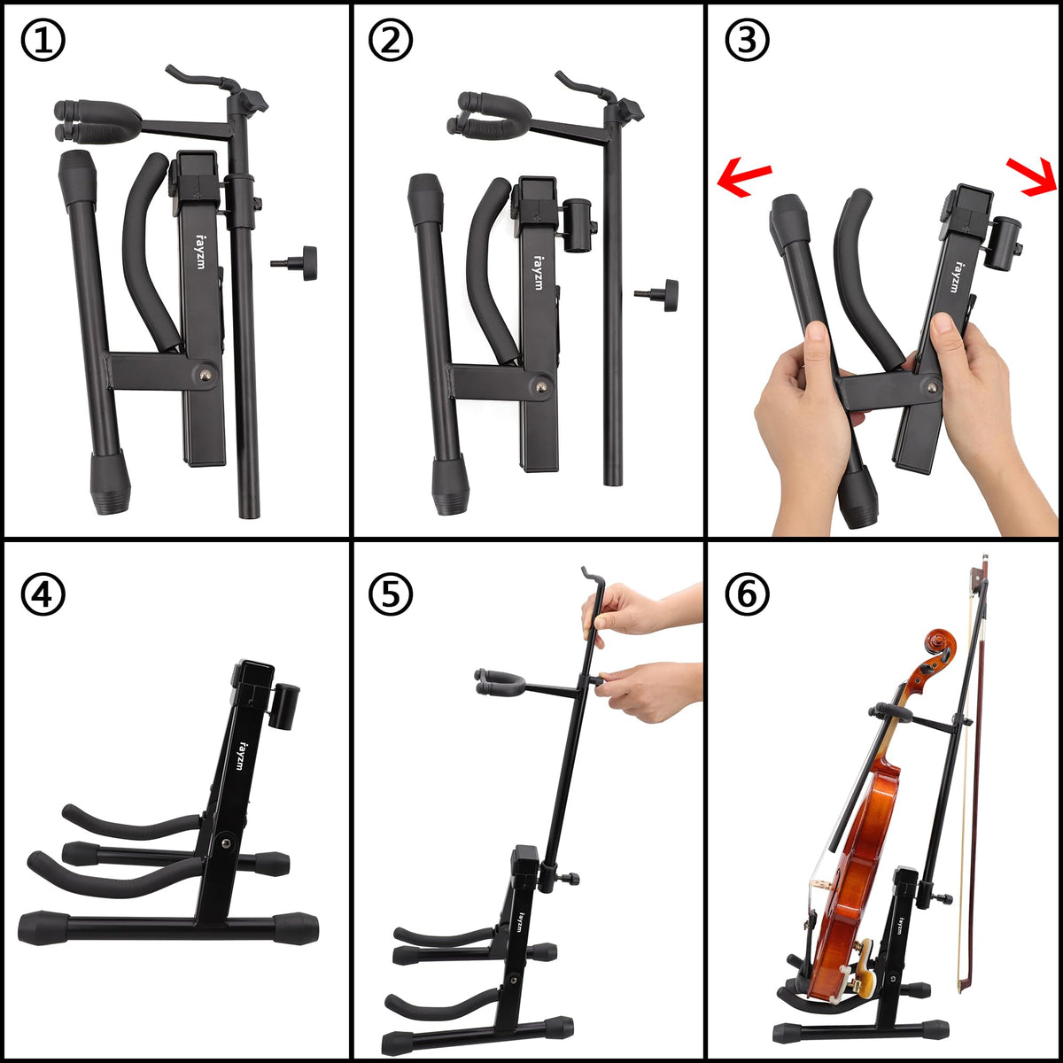 Adjustable Portable Folding Metal Violin Stand S206613