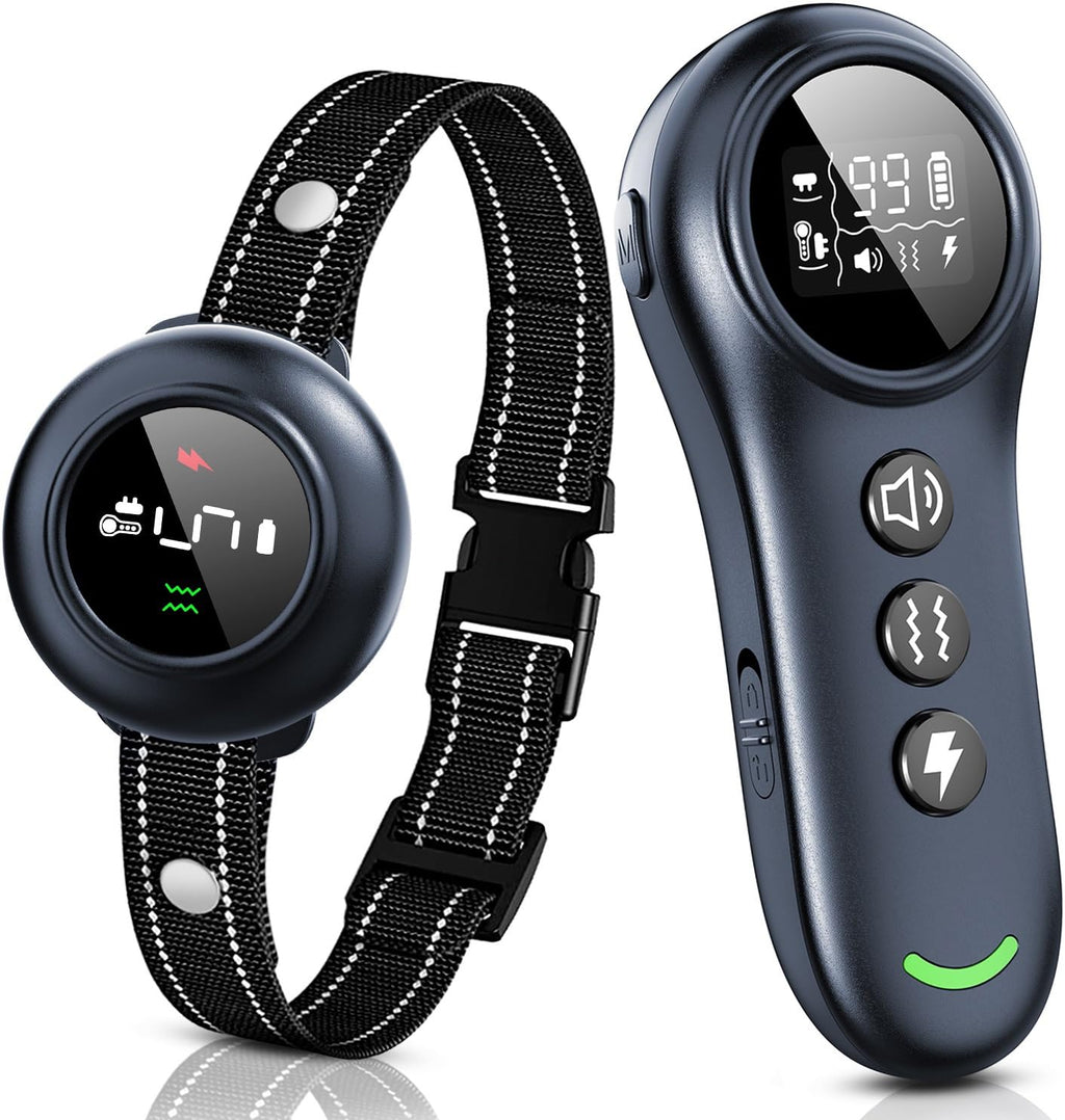 2-in-1 Dog Shock Collar & Dog Bark Collar IP67 Waterproof L375