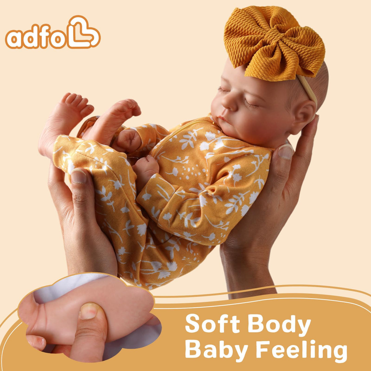 20 Inch Full Vinyl Reborn Baby Dolls Girl F459
