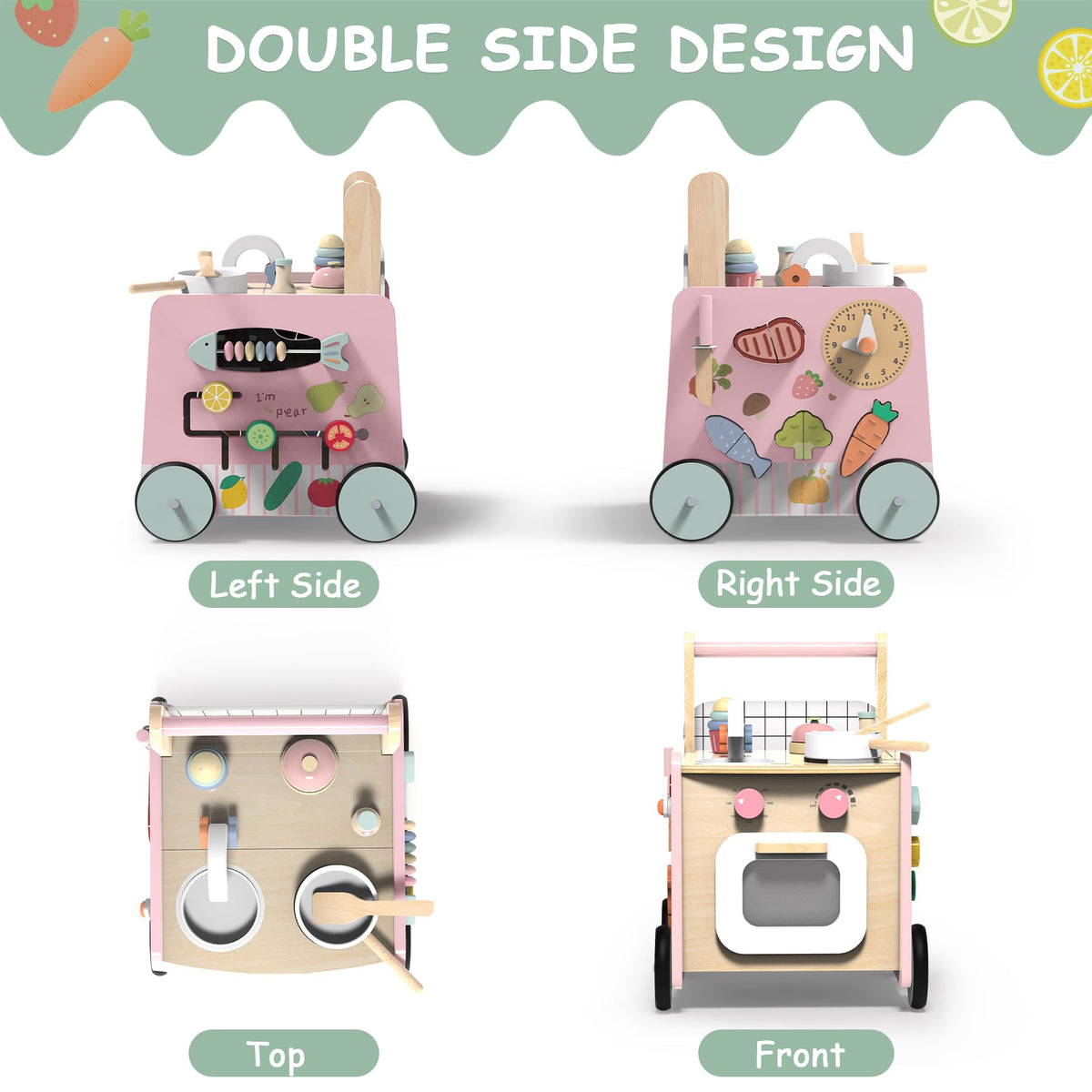 Wooden Baby Walker 4-in-1 N417