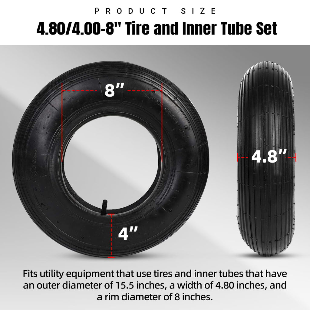 4.80/4.00-8" Tire and Inner Tube Set Q8178
