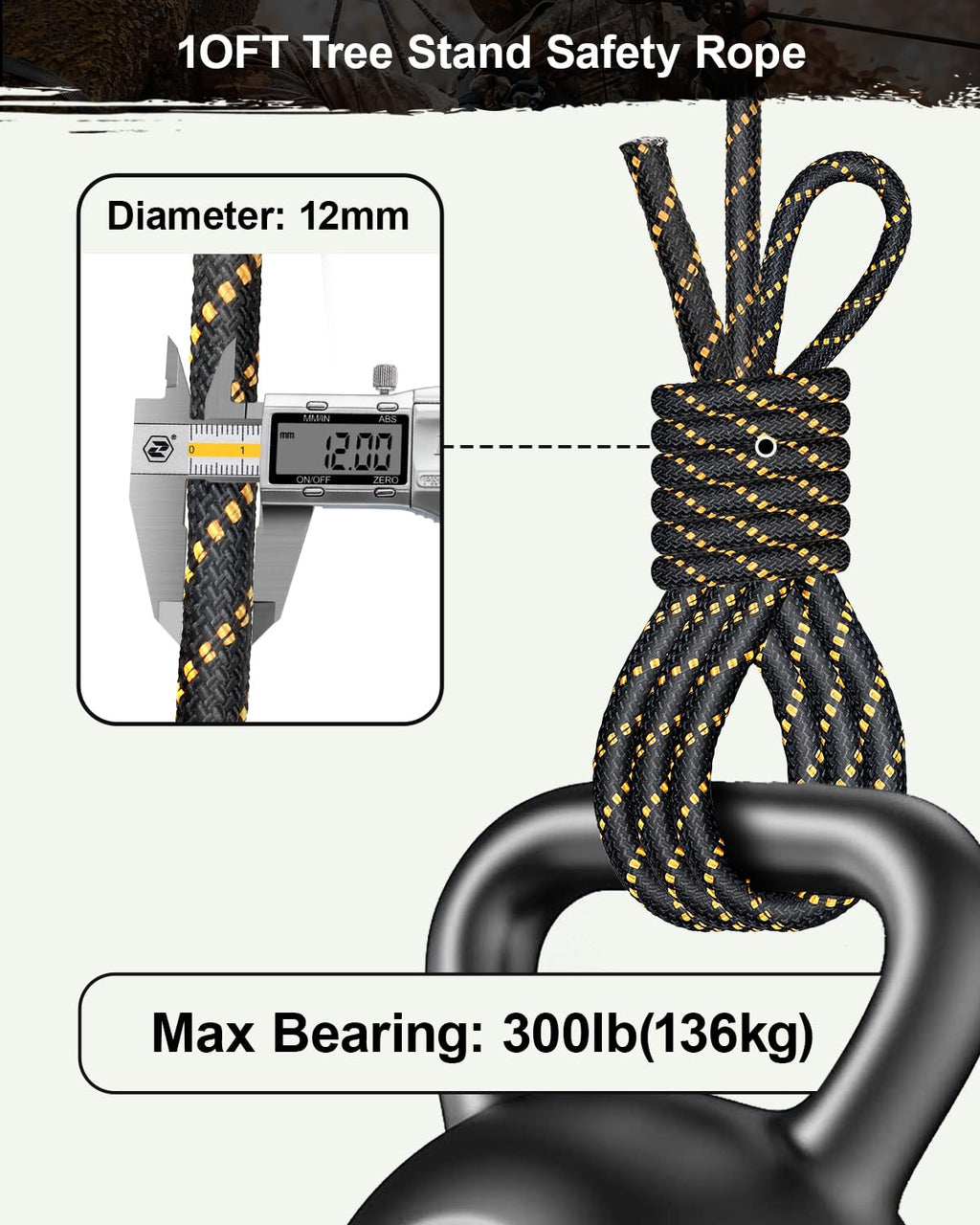 Lightweight Hunting Saddle with 2 Adjustable Safety Ropes M650