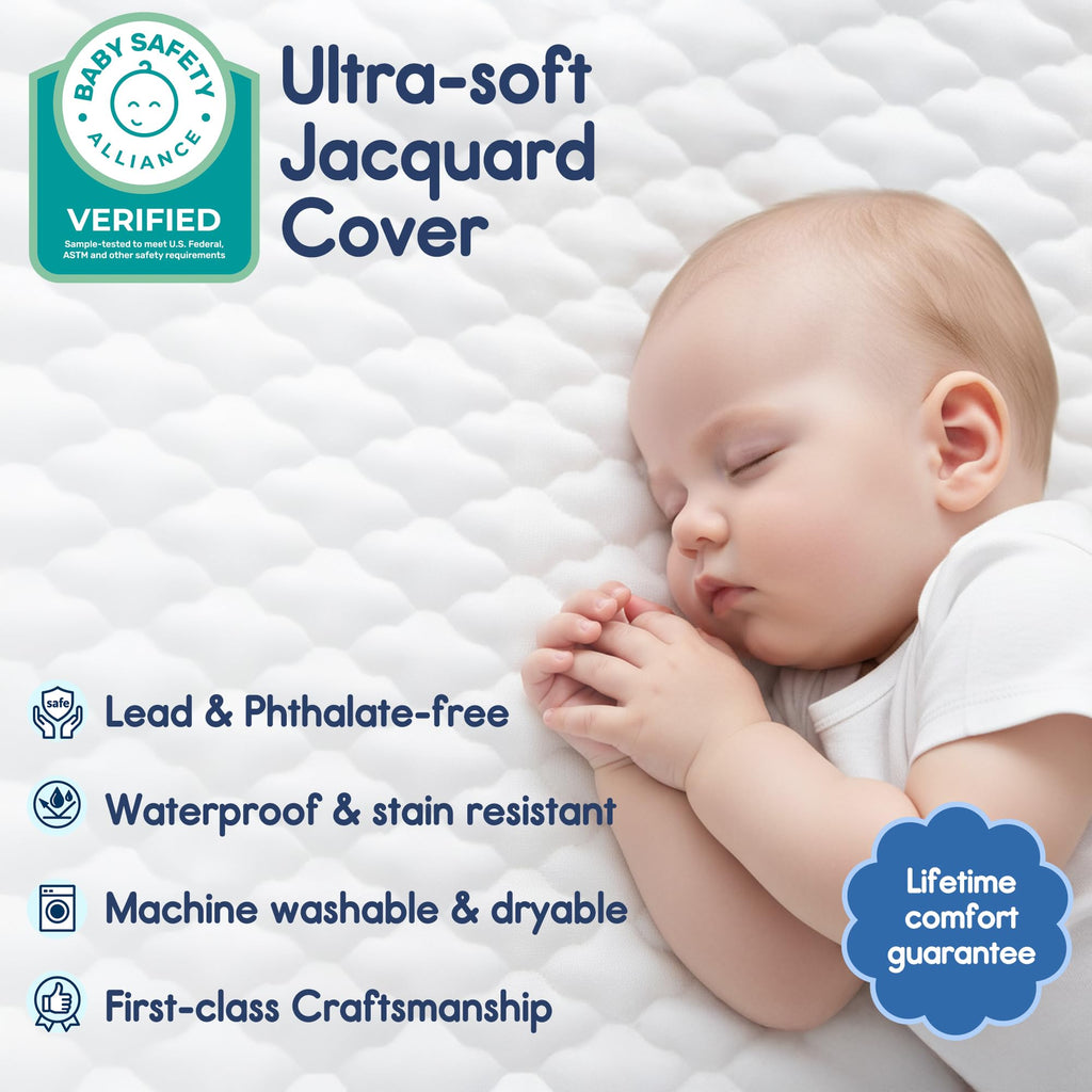 Waterproof Pack and Play Mattress 38"x26" White I5045