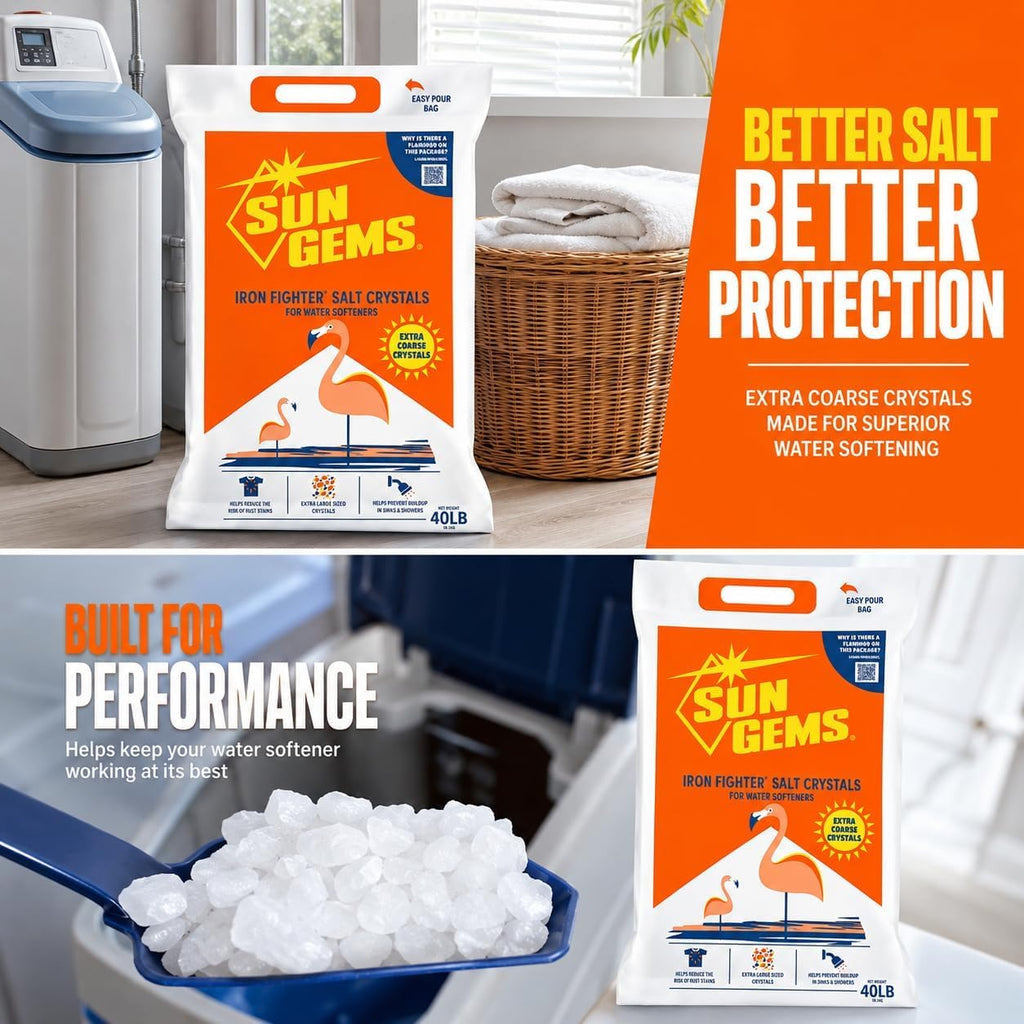 Water Softener Salt Crystals 40 lb 2 Pack G283
