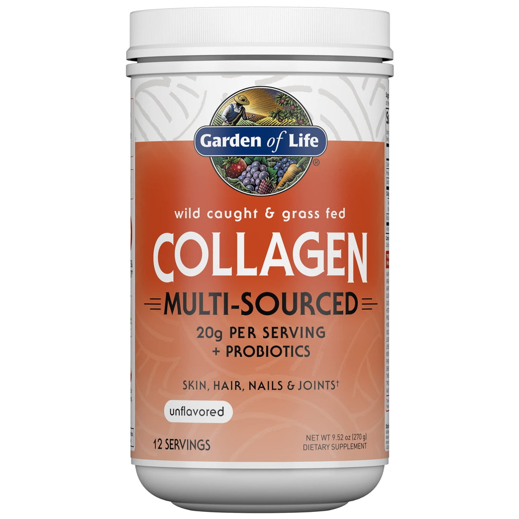 Marine & Grass-Fed Collagen Peptides Powder with Probiotics & BCAAs Unflavored N8818