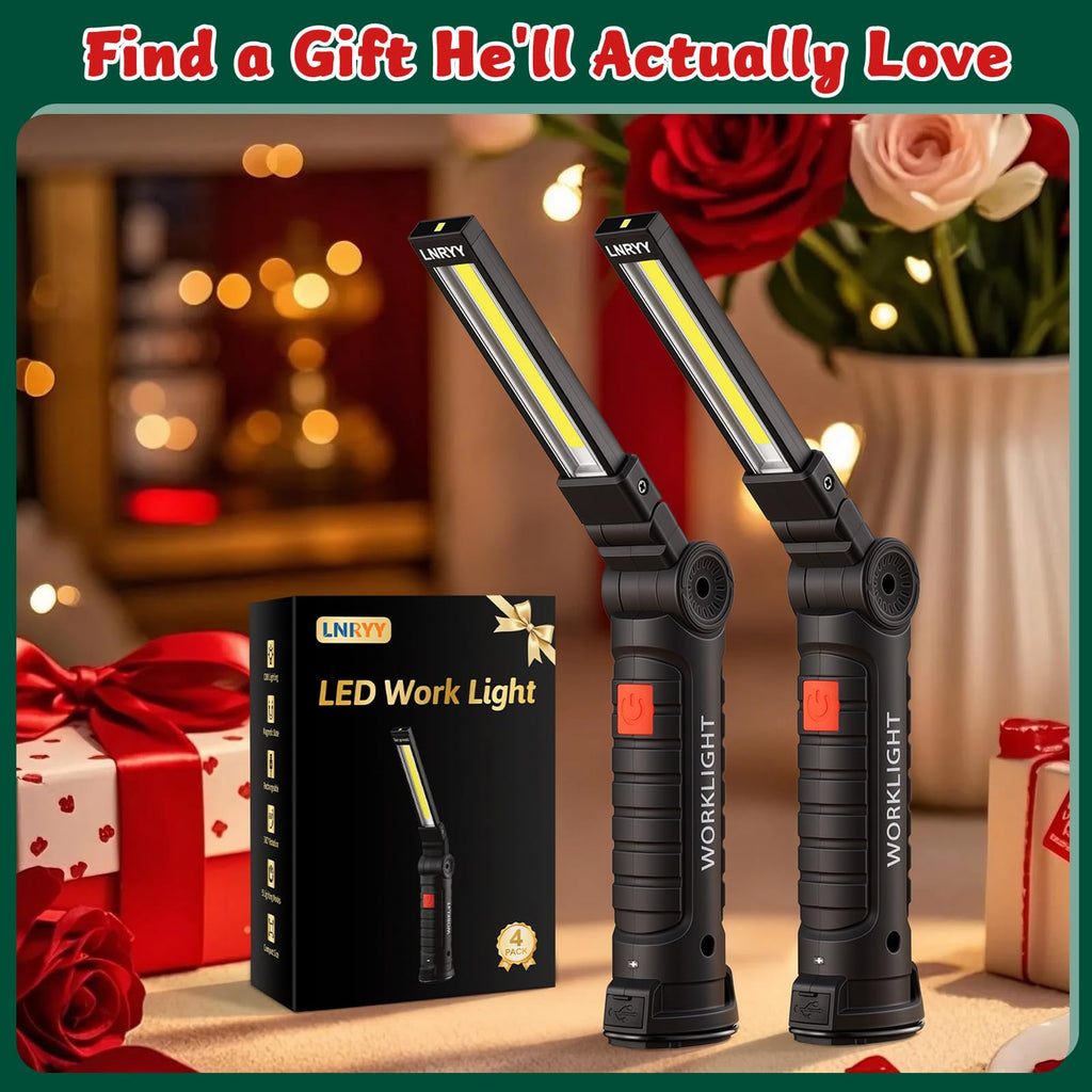4 Pack Rechargeable Magnetic LED Work Light M121