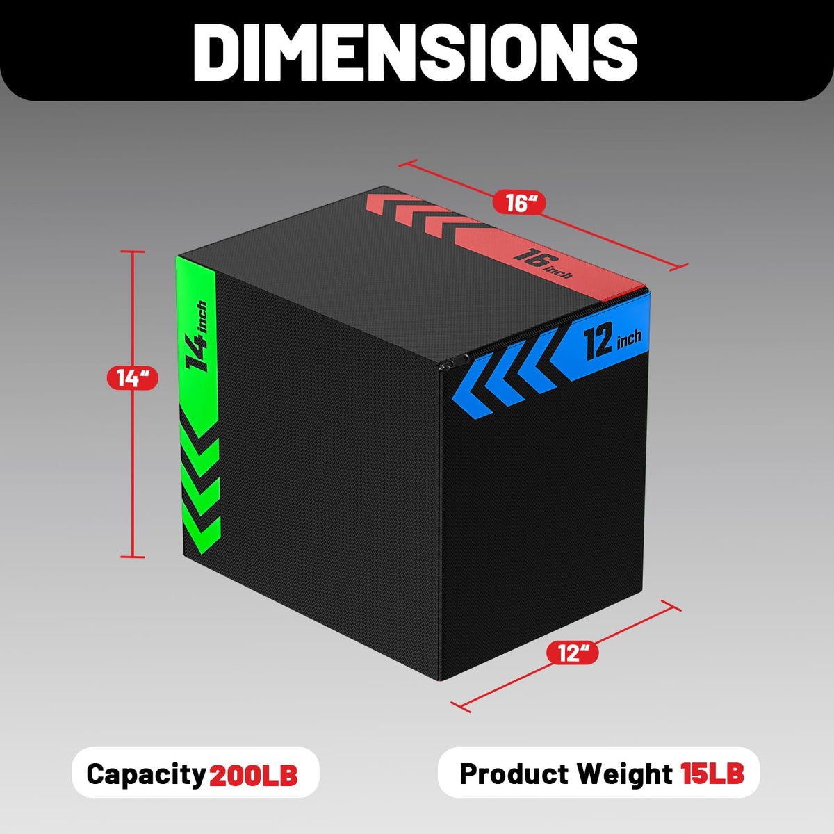 3-in-1 Anti-Slip High-Density Foam Jump Box J89136